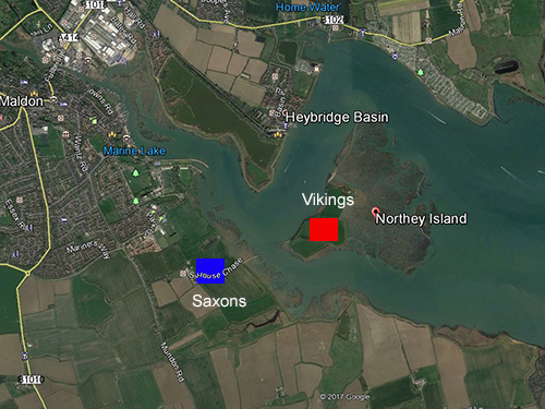 Map of the battle of maldon