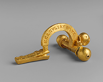gold roman crossbow fibula