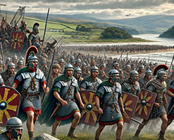 Romans invading britain